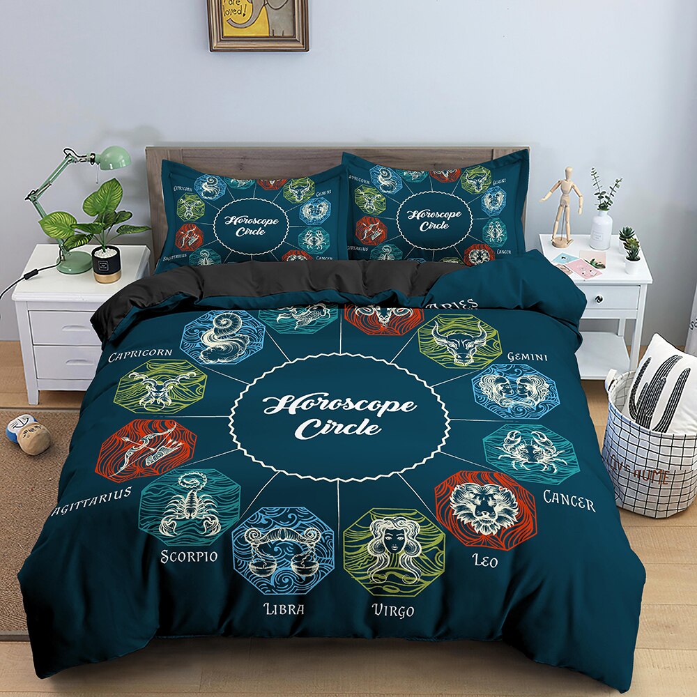 Funda Nórdica Signo Astrológico Azul