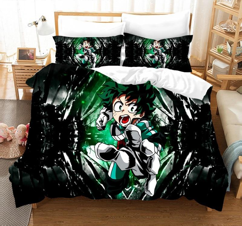 Funda Nórdica My Hero Academia Izuku Negro Y Verde