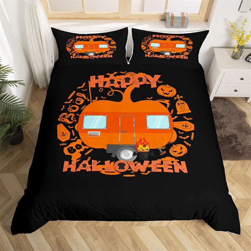 Calabaza De Halloween Negro Funda Nórdica