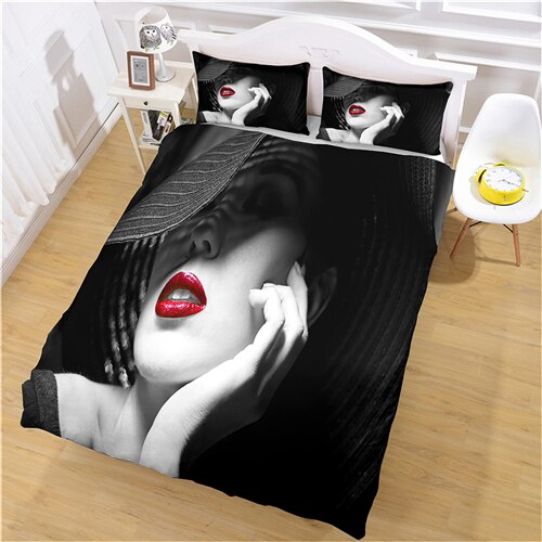 Funda Nórdica Mujer Elegante Negra