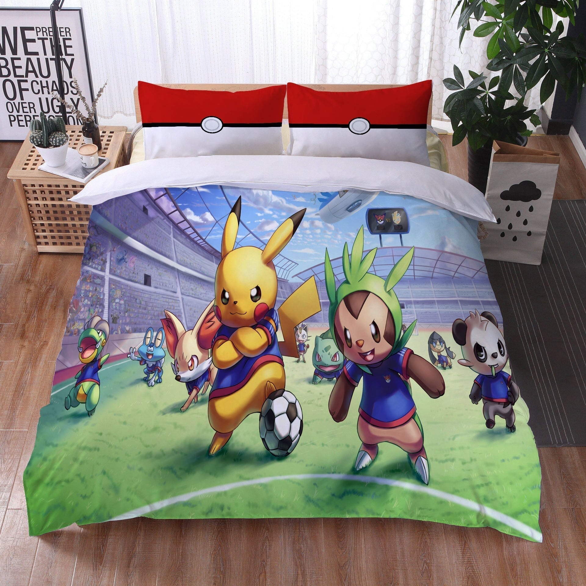 Pokemon Jugar Fútbol Funda Nórdica