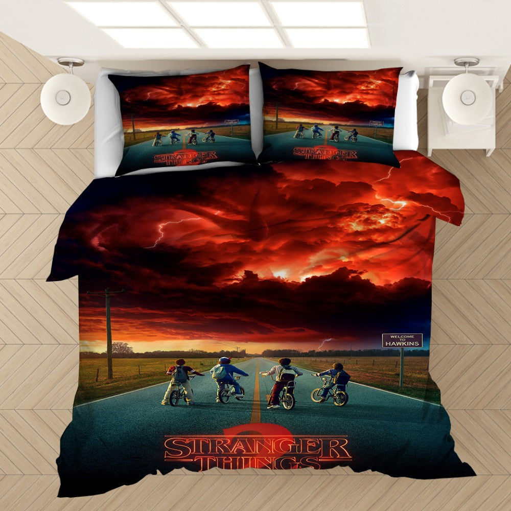 Funda Nórdica Stranger Things Cielo Rojo