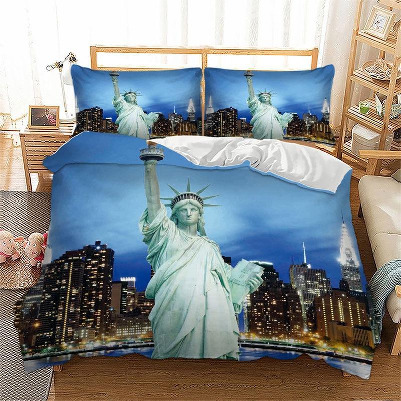 Funda Nórdica Vintage Azul De Nueva York