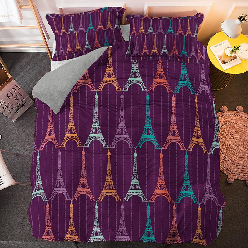 Funda Nórdica Torre Eiffel Violeta