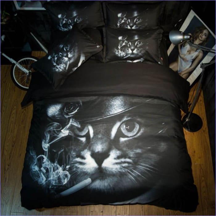 Gato Gángster Funda Nórdica