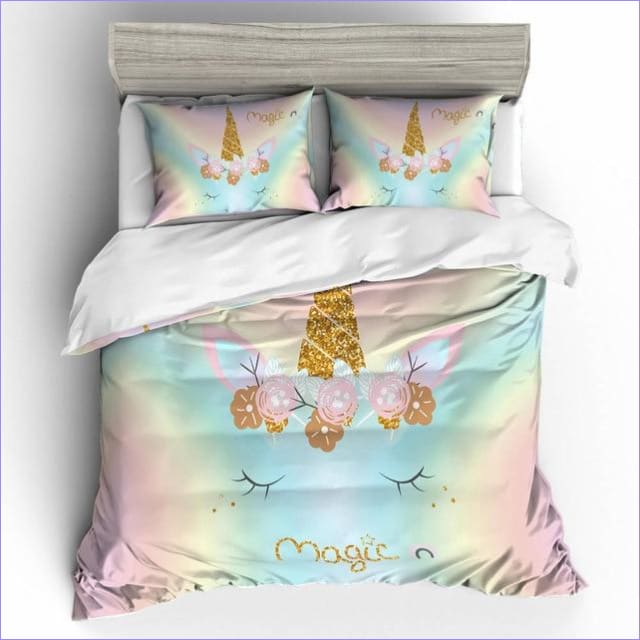 Funda Nórdica Unicornio Niña Cuerno Mágico