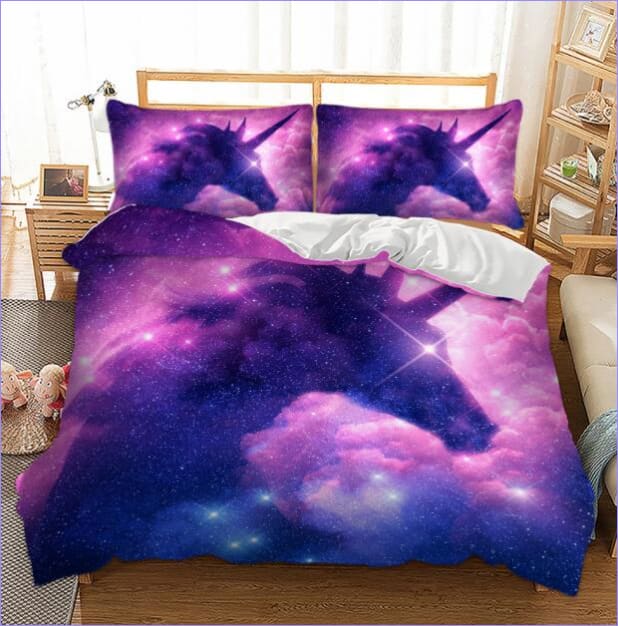 Funda Nórdica Unicornio En Las Nubes Rosa