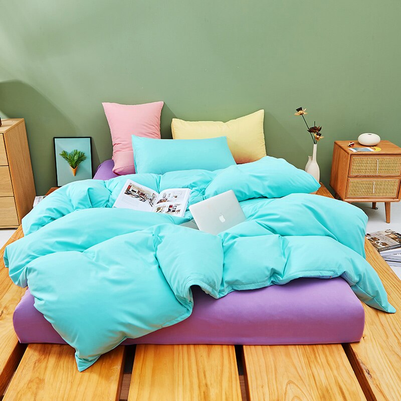 Juego De Cama Pastel Azul Cielo