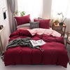 Juego De Cama Reversible Rojo Y Rosa