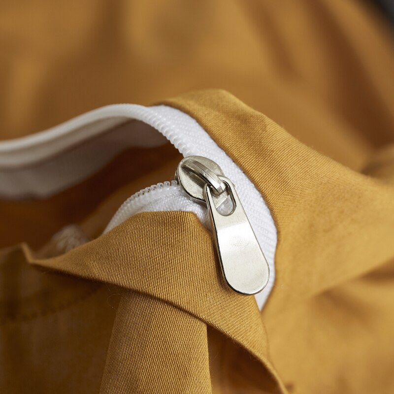 Juego De Sábanas 100% Algodón Liso Amarillo