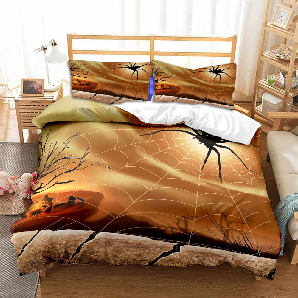 Araña Bajo Una Luna Llena Funda Nórdica