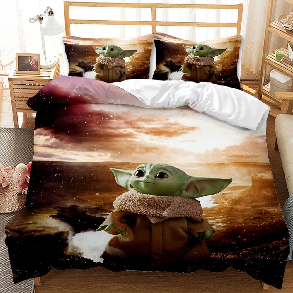 Baby Yoda Admira El Cielo Funda Nórdica
