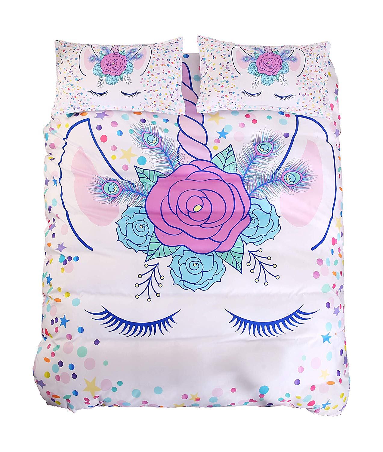 Unicornio Durmiente Blanco Funda Nórdica