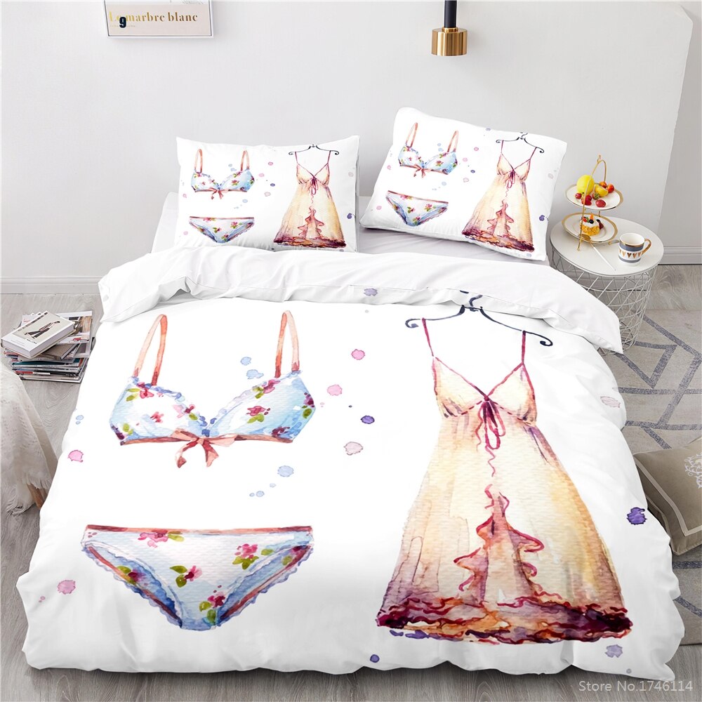 Lencería Sexy Blanca Funda Nórdica