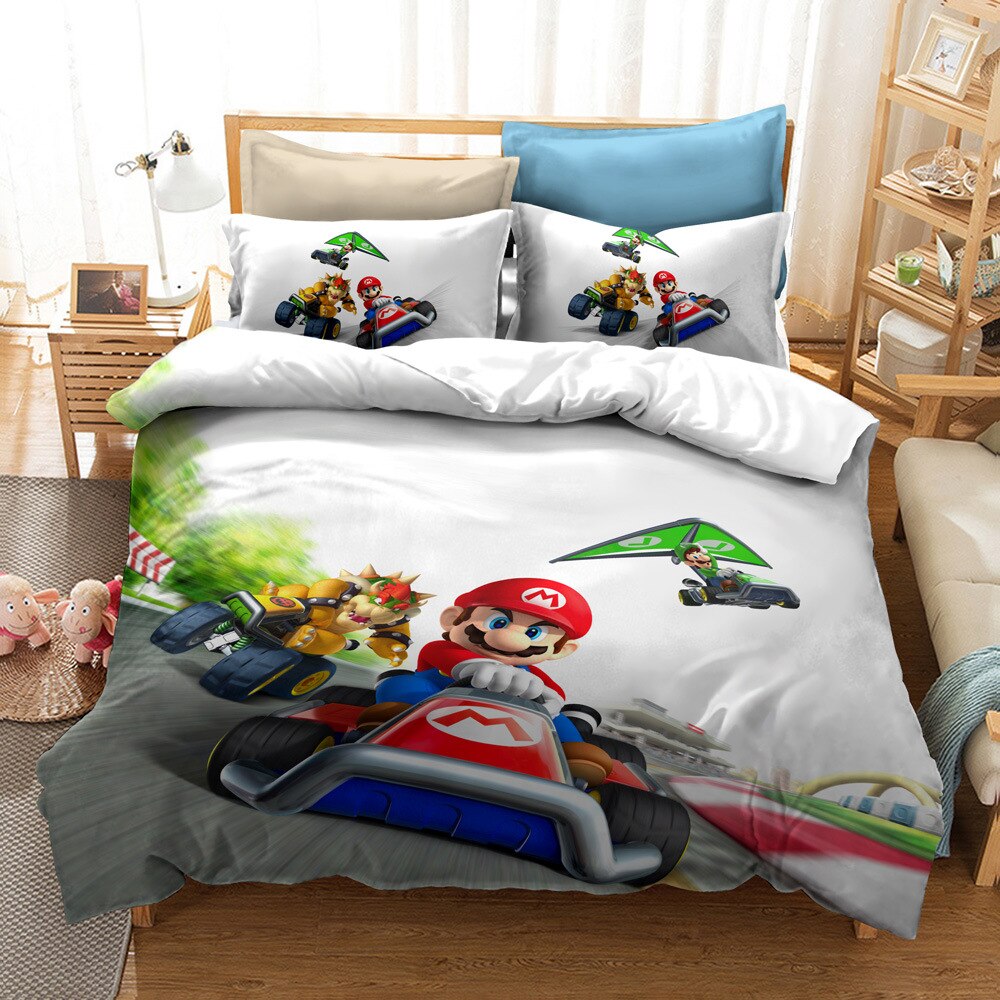 Mario Kart Blanco Funda Nórdica