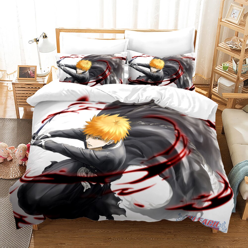 Funda Nórdica Bleach Ichigo Sangre Blanca Y Negra