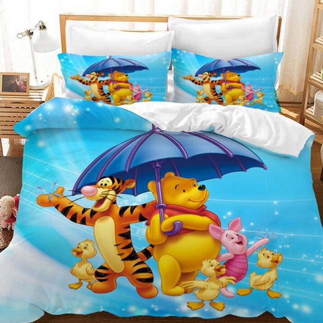 Winnie The Pooh Y Los Patos Azul Funda Nórdica