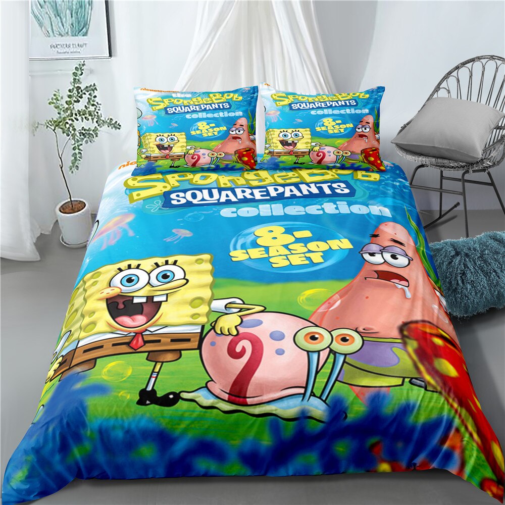 Bob Esponja Pantalones Cuadrados Gary Y Patrick Funda Nórdica