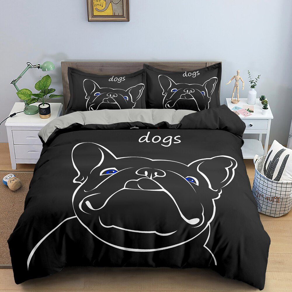 Funda Nórdica Bulldog De Ojos Azules