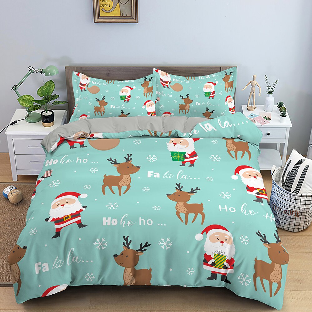 Ciervo Y Santa Claus Funda Nórdica