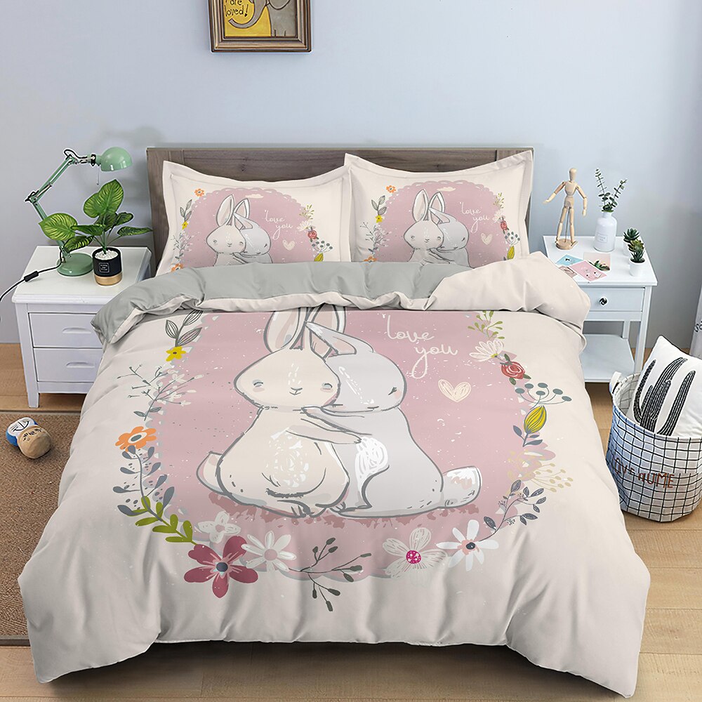 Funda Nórdica Dos Conejitos Enamorados
