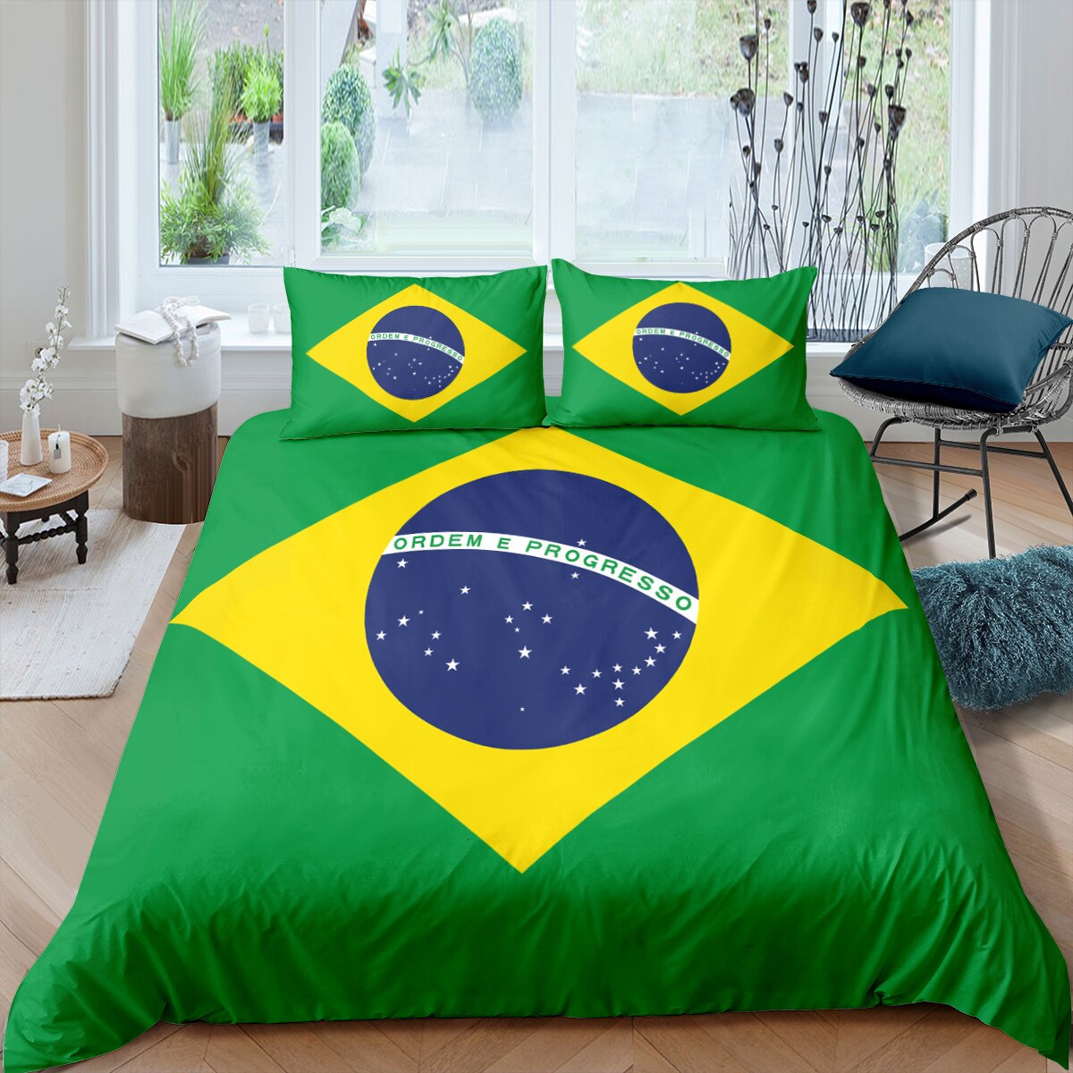 Bandera De Brasil Funda Nórdica
