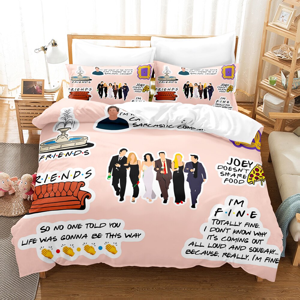 Funda Nórdica Friends Rosa