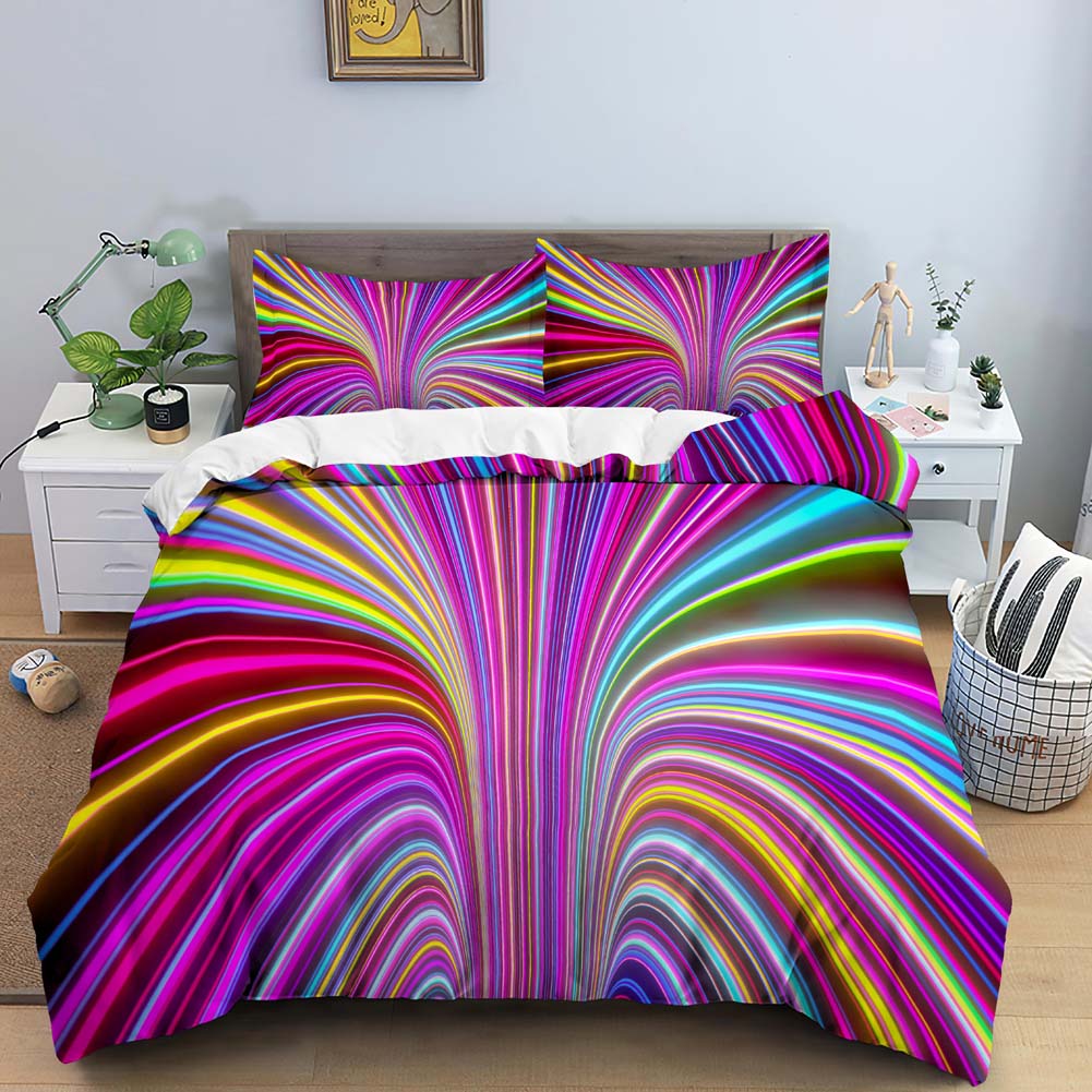 Ilusión Óptica Multicolor Funda Nórdica