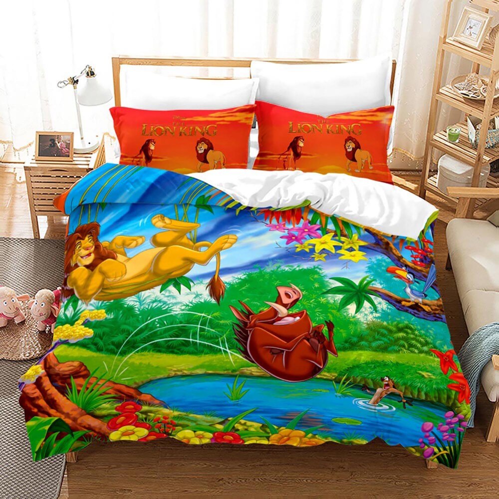 Funda Nórdica El Rey León Simba Y Amigos Lago