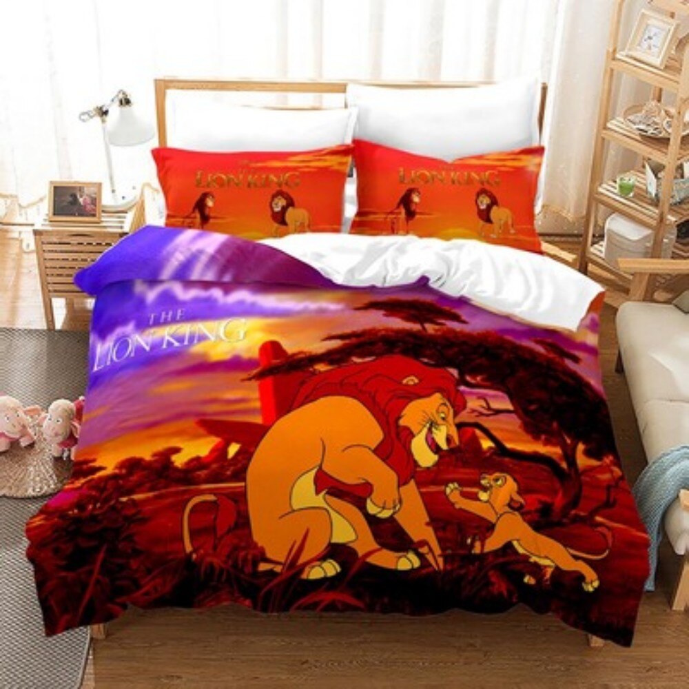 Funda Nórdica El Rey León Simba Juega Con Mufasa