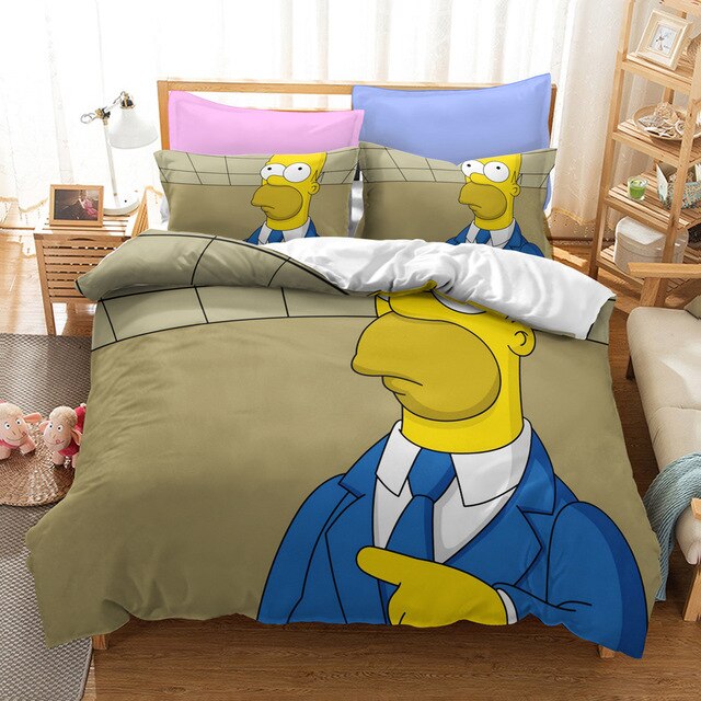 Funda Nórdica Los Simpsons Homer Beige