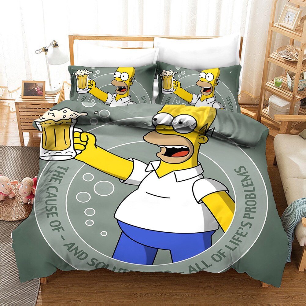 Funda Nórdica Los Simpson Homero Y La Cerveza
