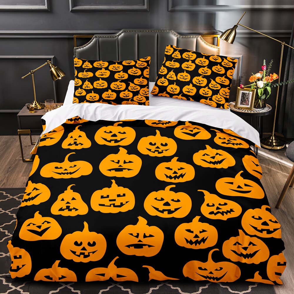 Calabaza De Halloween Negro Funda Nórdica