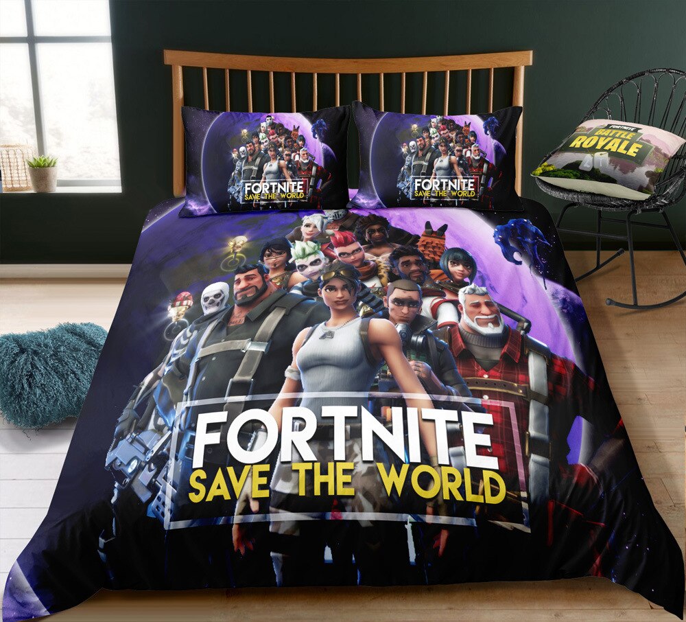 Funda Nórdica Fortnite Save The World Black Sueño Fundas Nórdicas