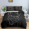 Funda Nórdica Perro Bulldog Negro