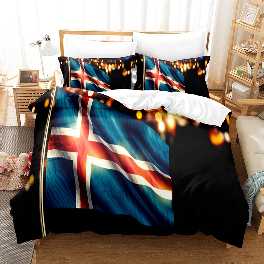 Bandera De Islandia Negra Funda Nórdica