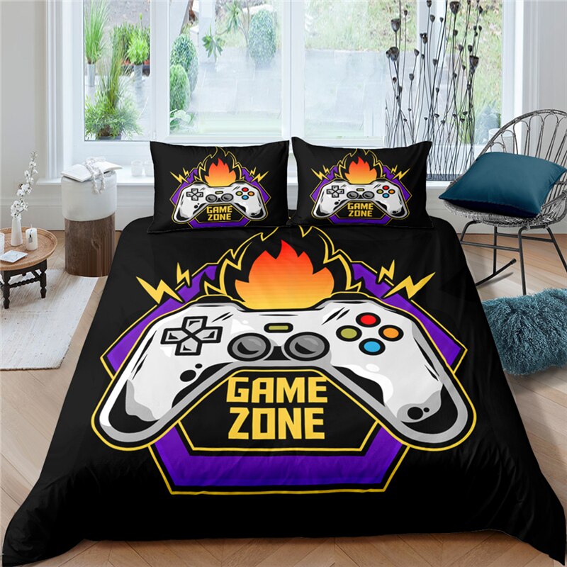 Gaming Game Zone Black Funda Nórdica