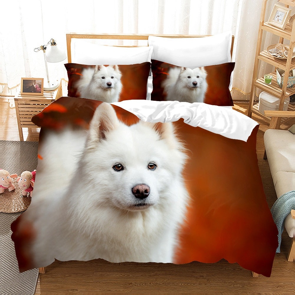 Samoyedo Naranja Funda Nórdica