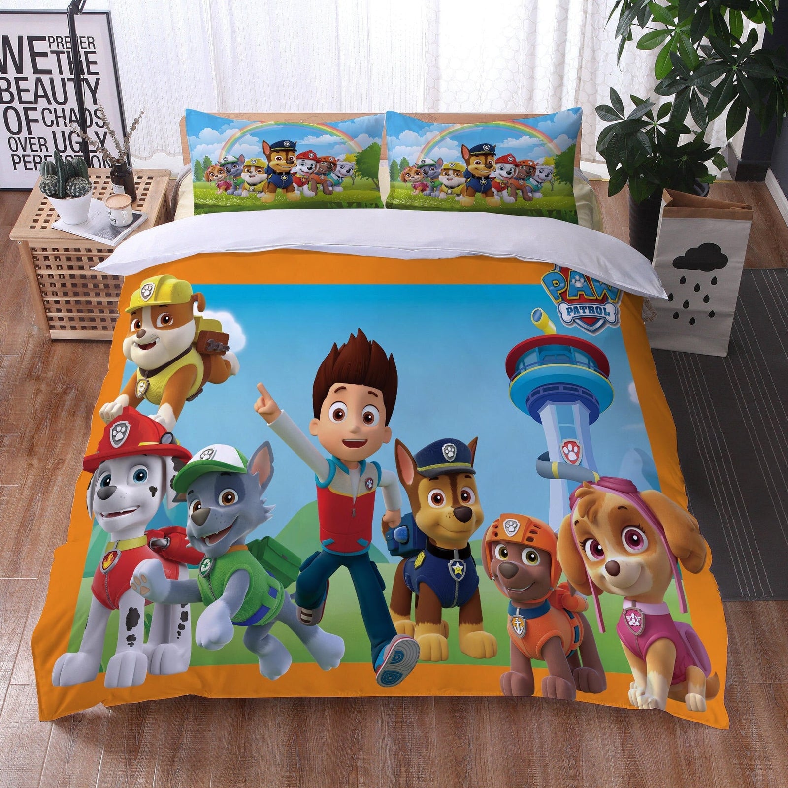 Patrulla Canina Naranja Y Blanca Funda Nórdica