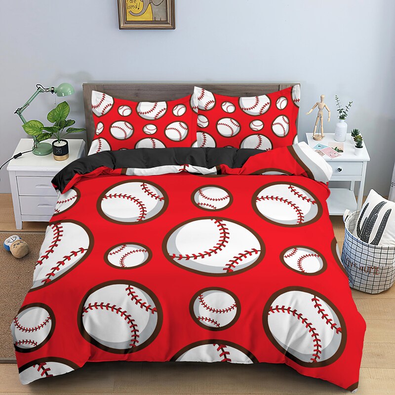 Béisbol Rojo Funda Nórdica