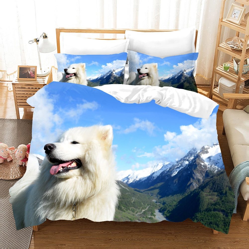 Samoyedo En Las Montañas Funda Nórdica