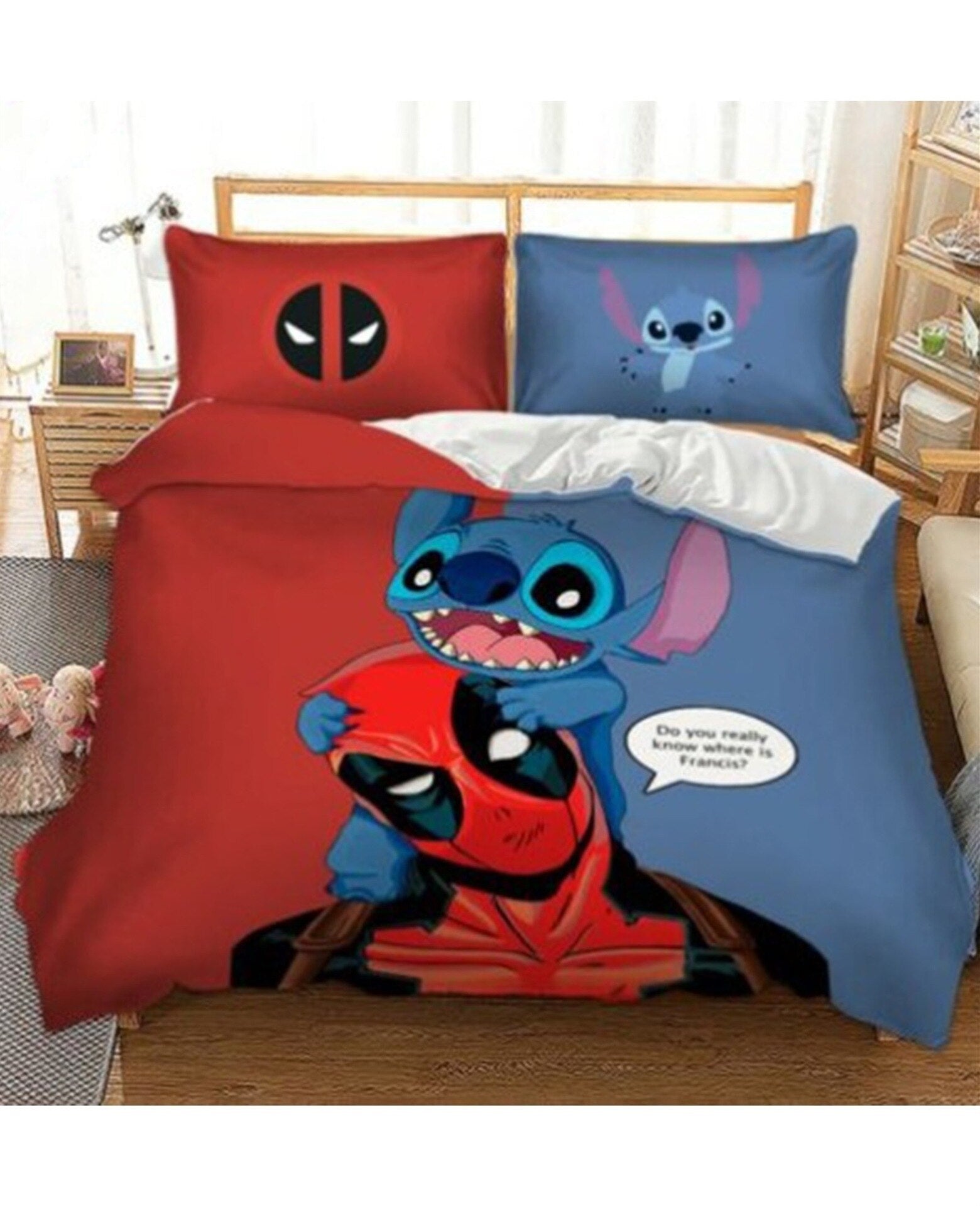 Funda Nórdica Stitch Y Deadpool