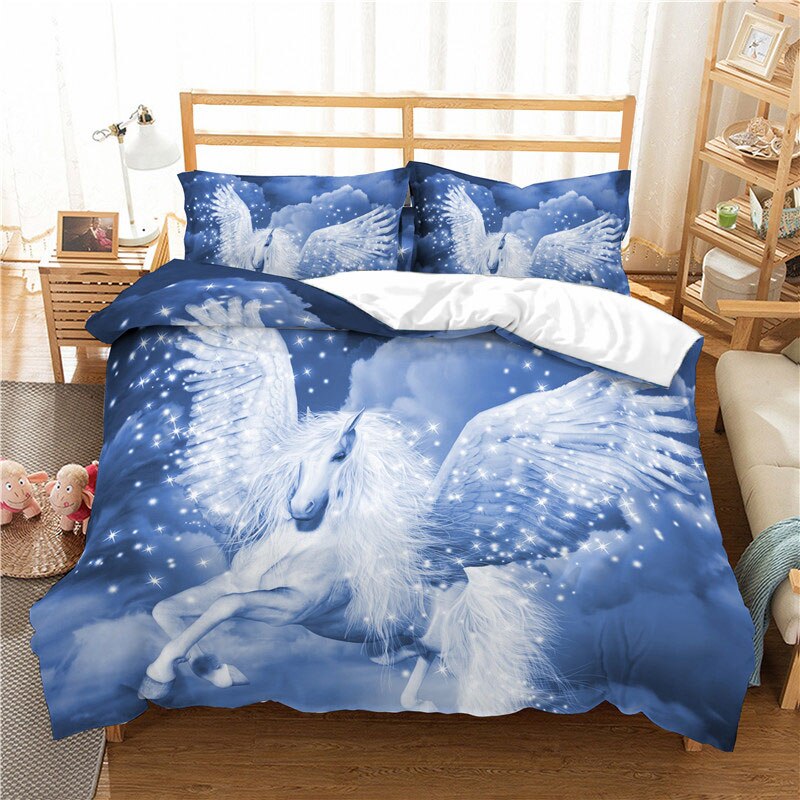 Unicornio Blanco Sublime Funda Nórdica