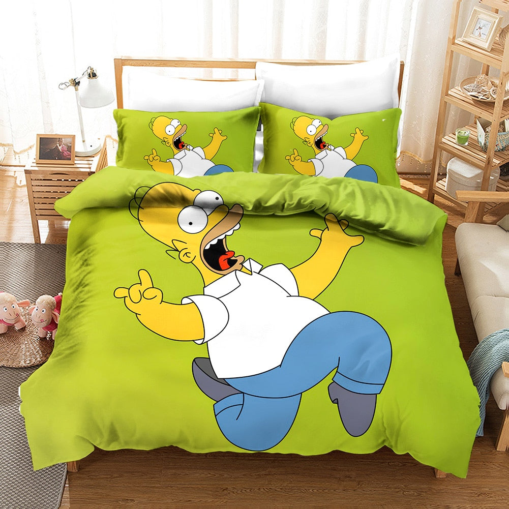 Funda Nórdica Verde Los Simpsons Homer Screams