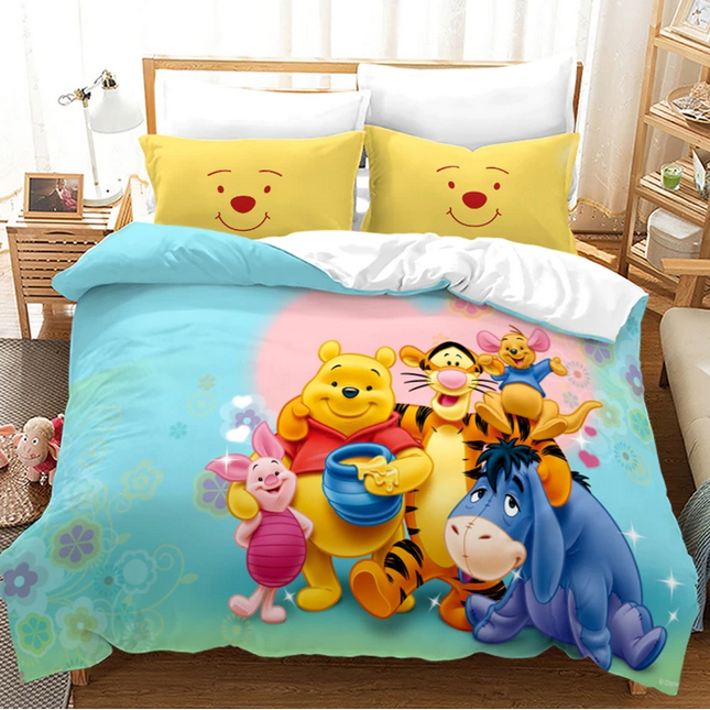 Funda Nórdica Winnie The Pooh Corazón Rosa