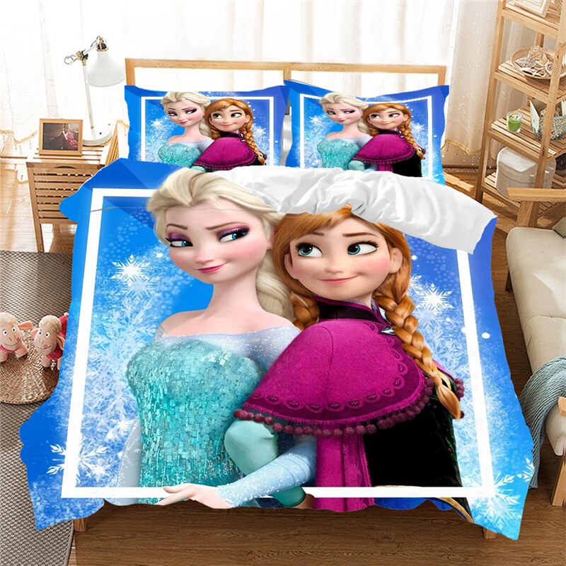 Anna Y Elsa Bajo Los Copos De Nieve Funda Nórdica
