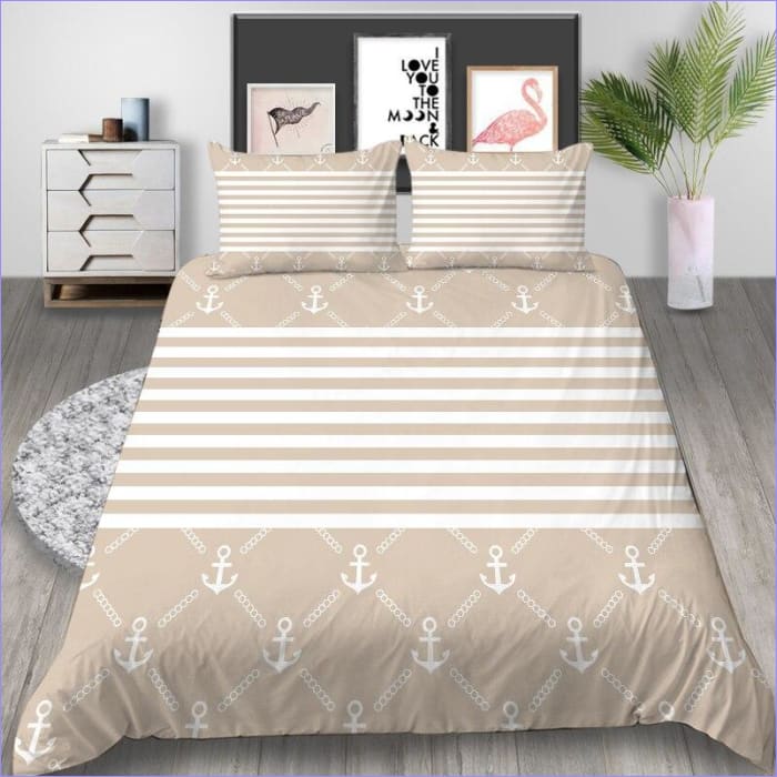 Funda Nórdica Beige Y Anclajes