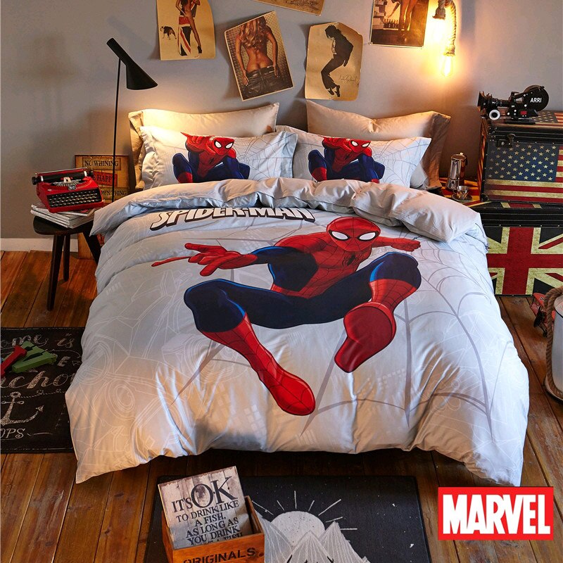 Funda Nórdica Marvel Spider Man Blanca 100% Algodón