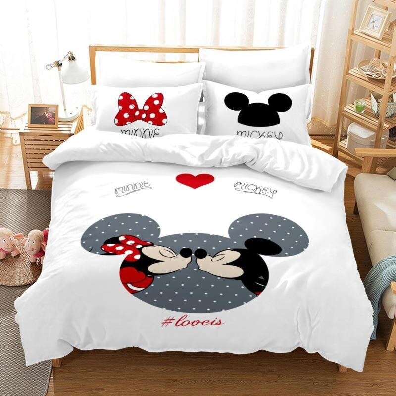 Mickey Y Minnie Se Besan Blanco Funda Nórdica