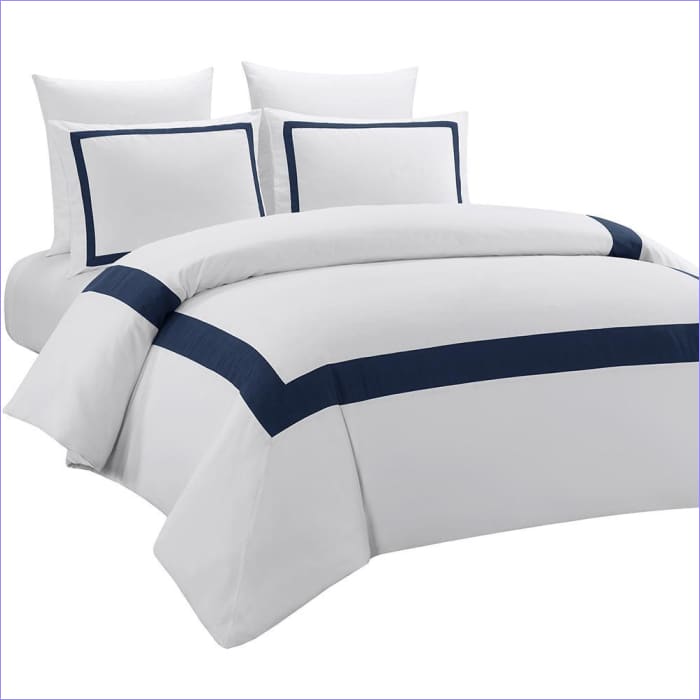 Funda Nórdica Blanca Y Azul